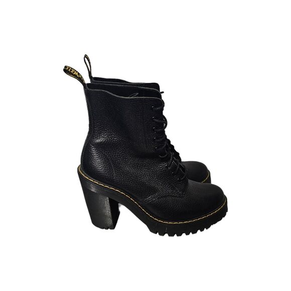 DR, MARTENS Platform Boots Kendra‎ 10-Eye Heel Black Aunt Sally Size 9 - Picture 10 of 11
